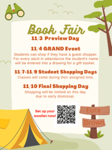 Parent Flyer Book Fair Dates November 4-10