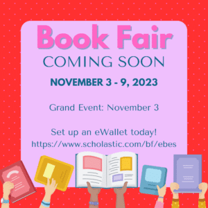 Book Fair Shopping Dates November 3-9